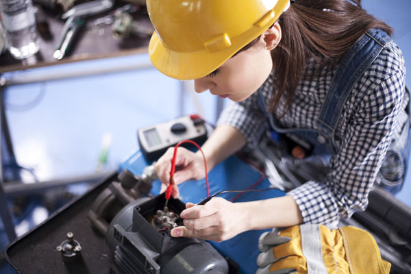 Electrician working